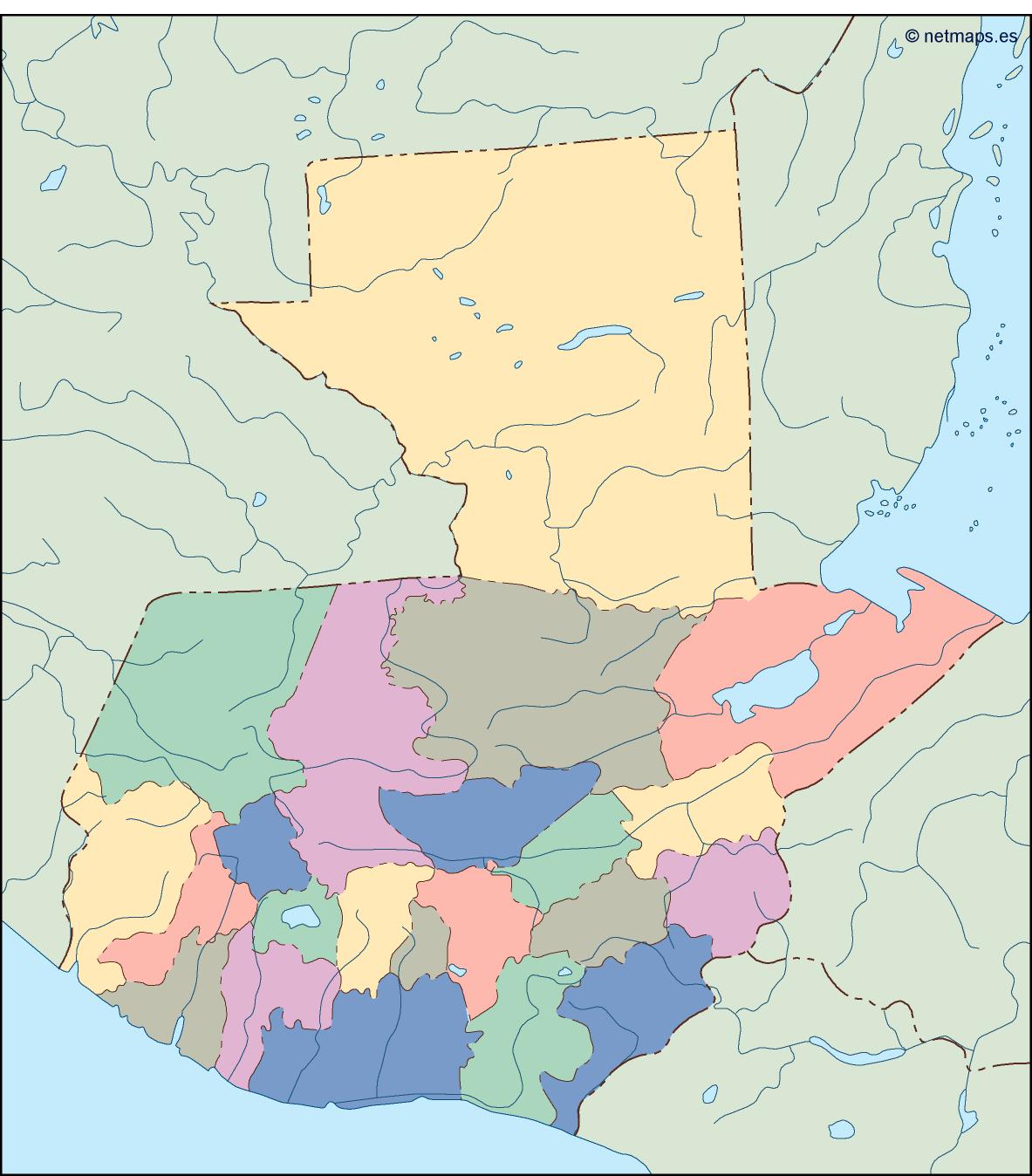 Guatemala blind eps map vector
