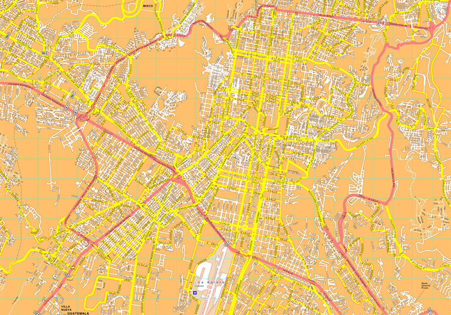 Guatemala city eps map vector eps map vector