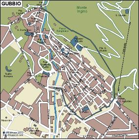 Gubbio EPS map vector