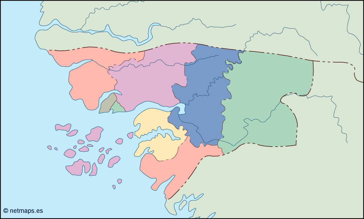 Guinea bissau blind eps map vector