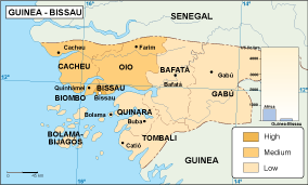 Guinea Bissau economic eps map vector
