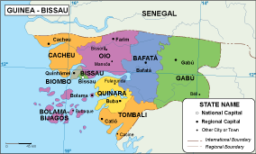 Guinea Bissau EPS map vector