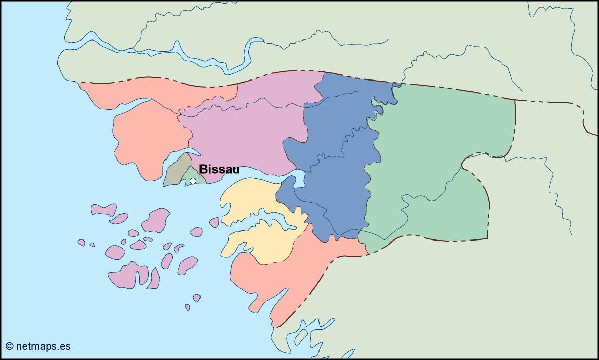 Guinea bissau eps map vector