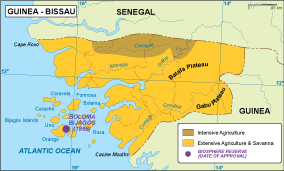 Guinea Bissau vegetation eps map vector