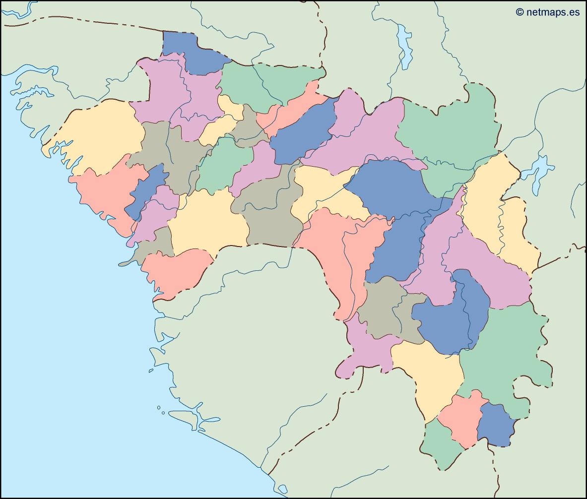 Guinea blind eps map vector
