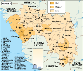 Guinea economic eps map vector