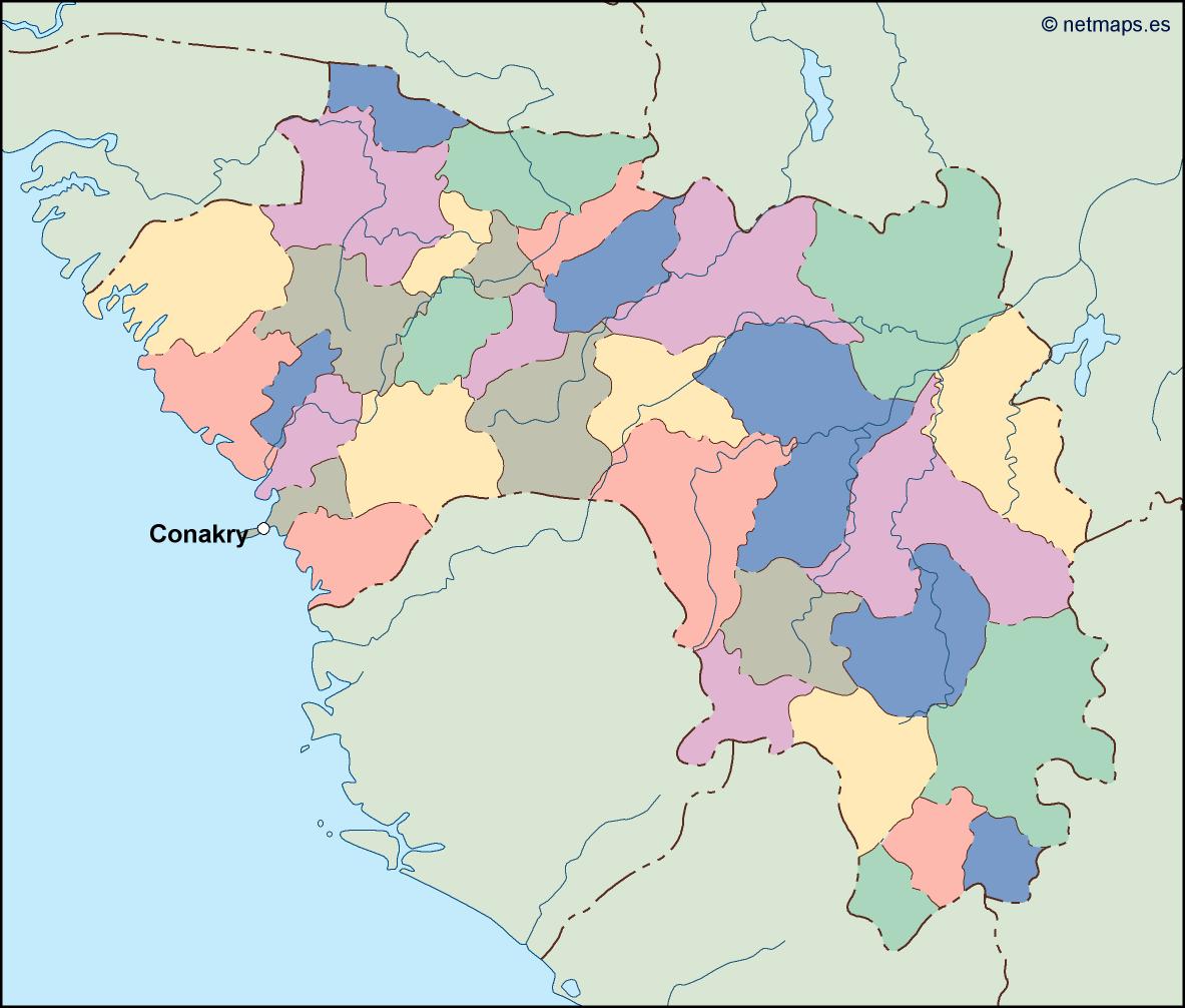 Guinea eps map vector
