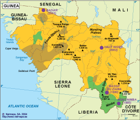 Guinea vegetation eps map vector