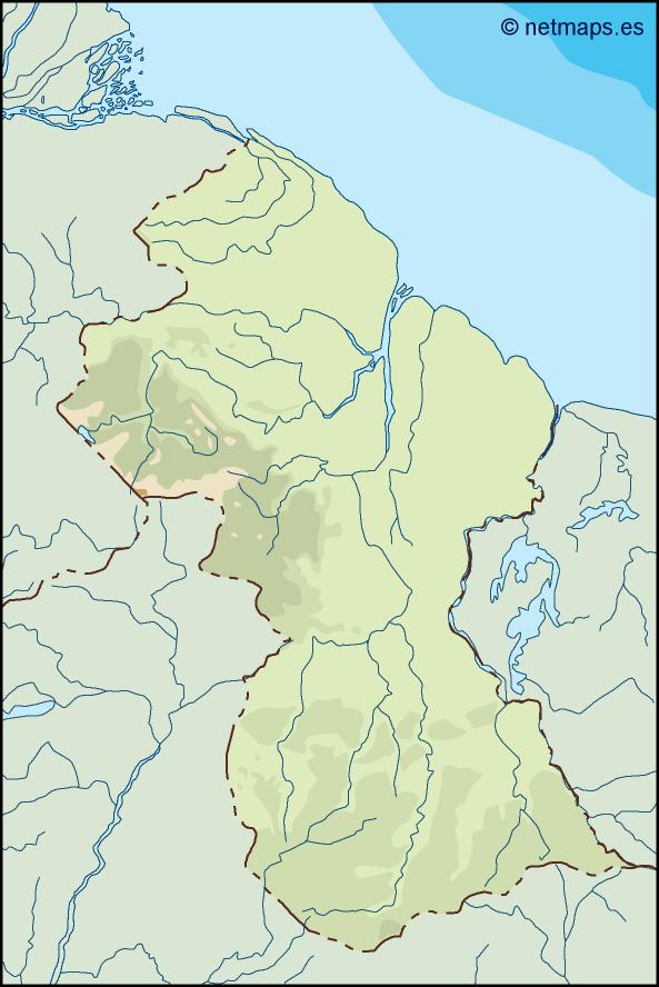 Guyana illustrator eps map vector