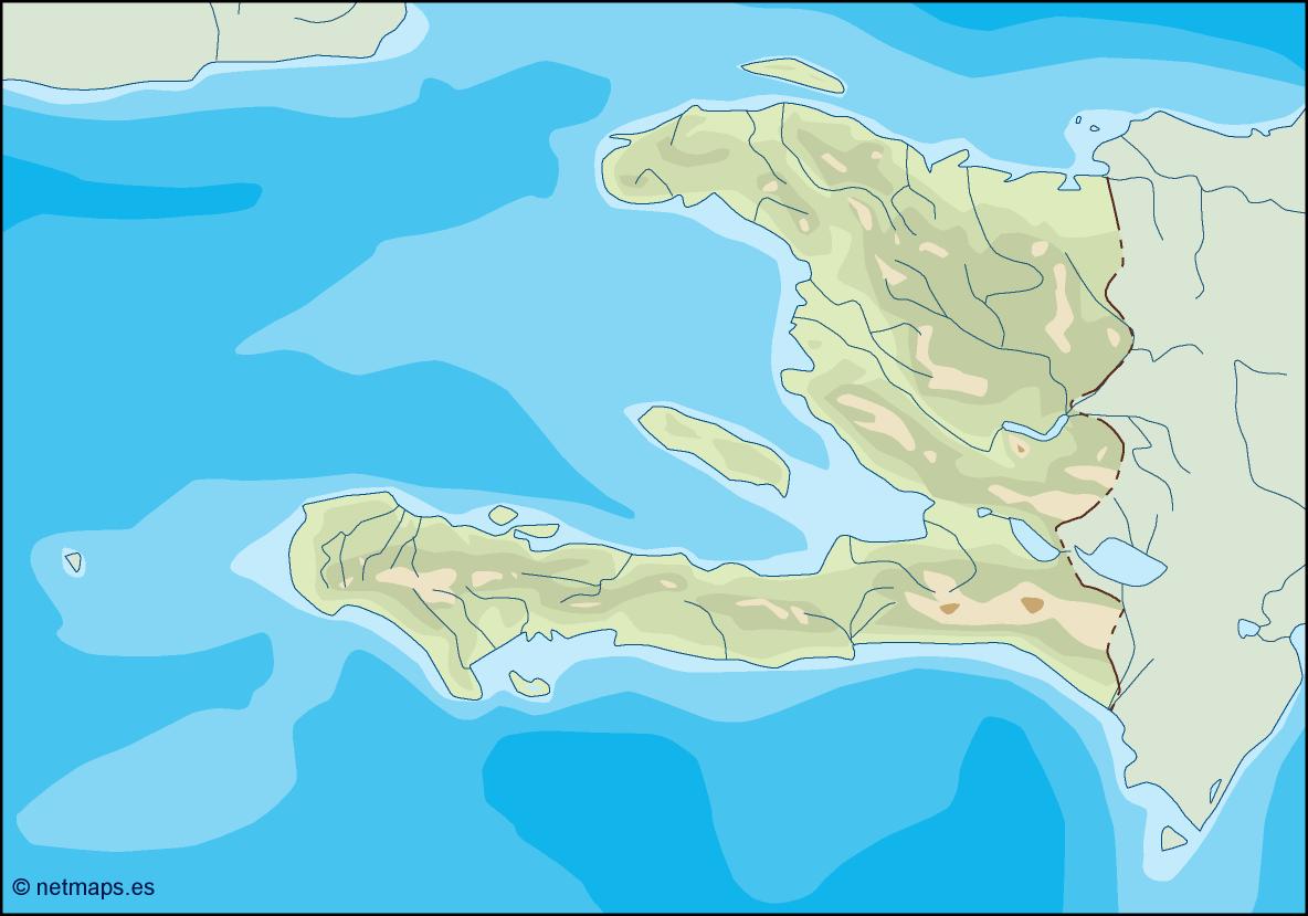 Haiti illustrator eps map vector