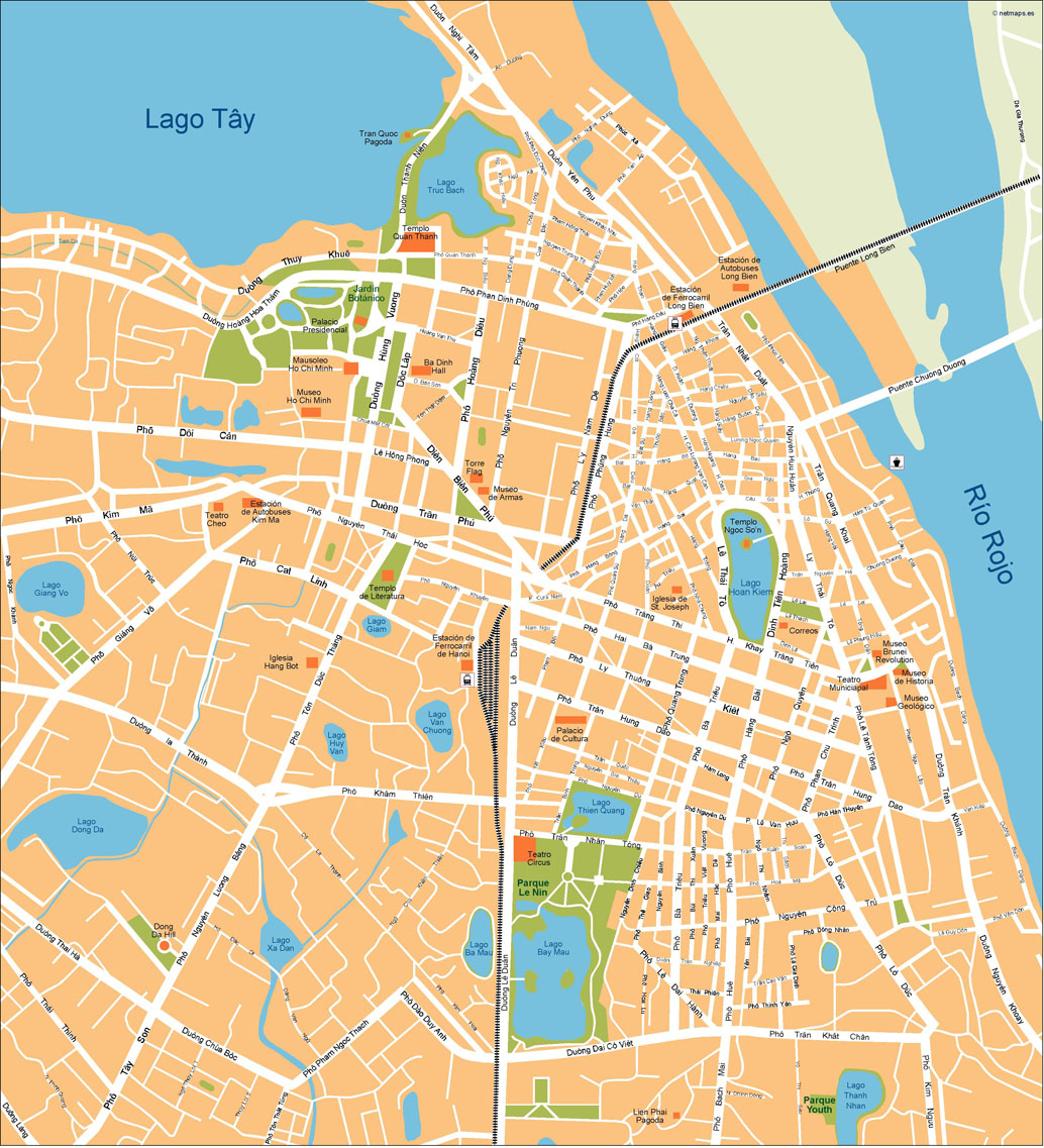 Hanoi Illustrator eps map vector
