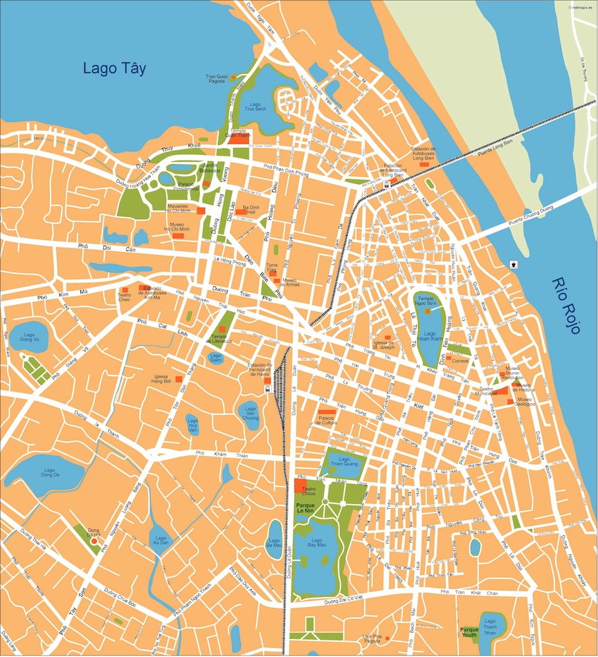 Hanoi eps illustrator vector map