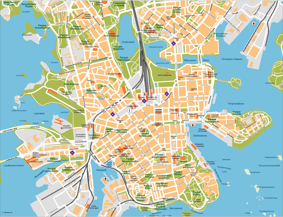 Helsinki Illustrator eps map vector