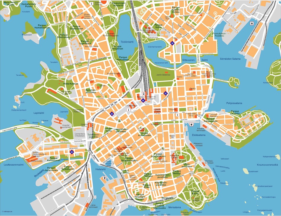 Helsinki eps illustrator vector map