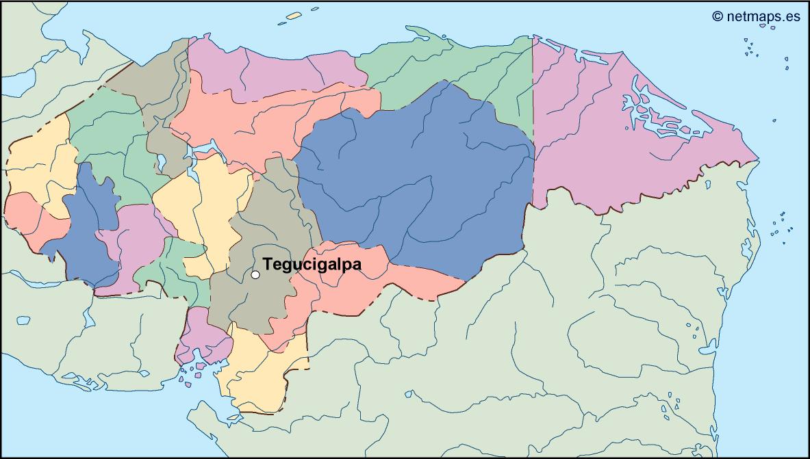 Honduras eps map vector