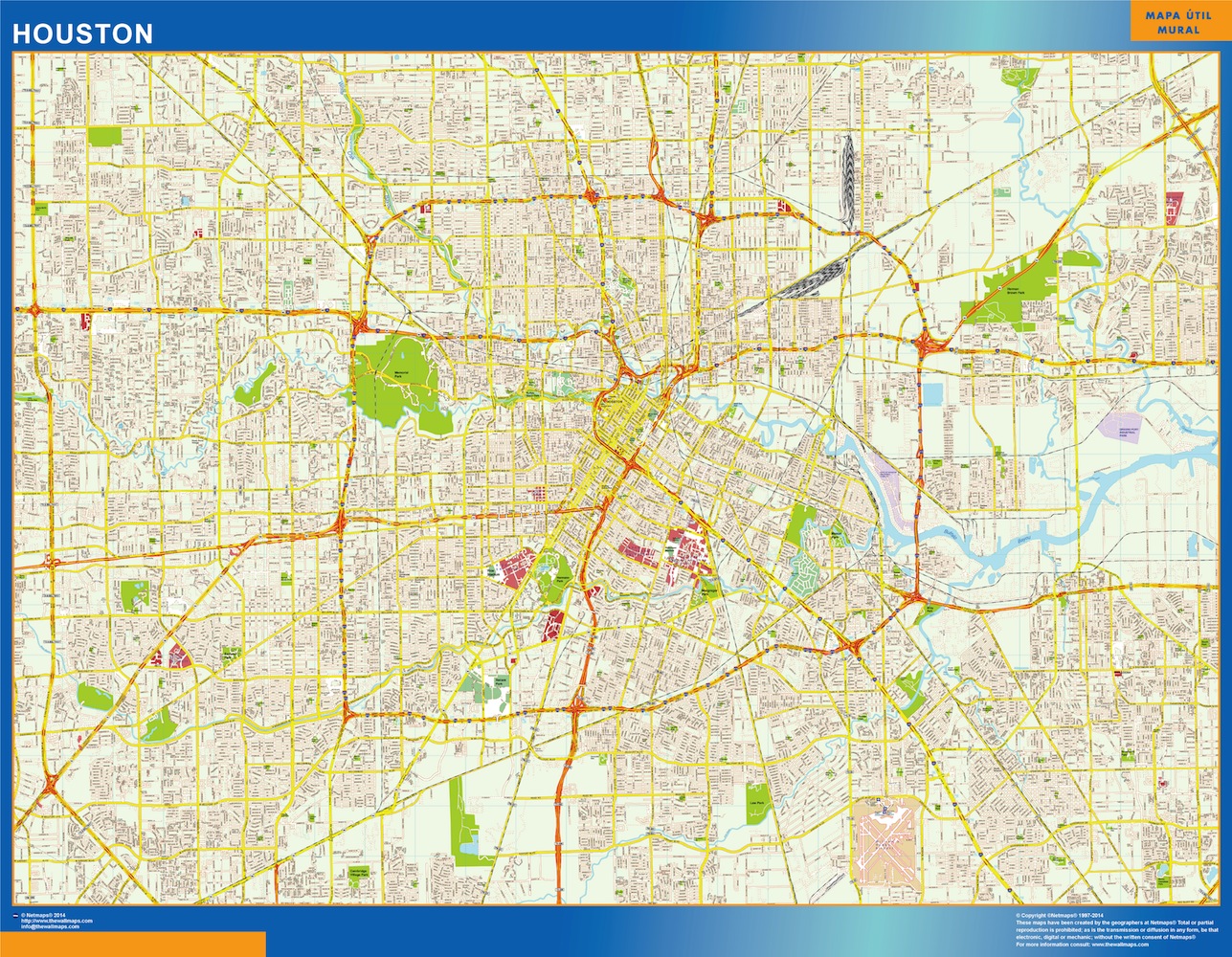 Houston eps map vector