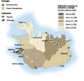 Iceland Economic eps map vector