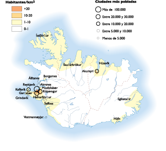 Iceland Population eps map vector