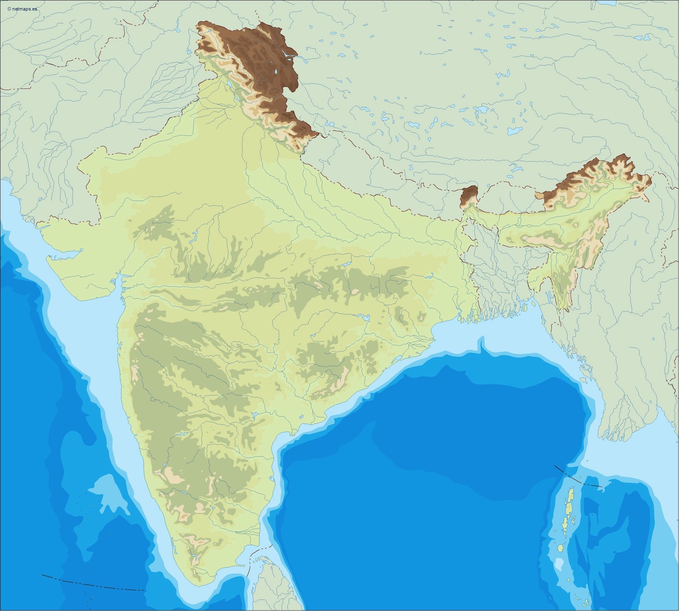 India illustrator eps map vector