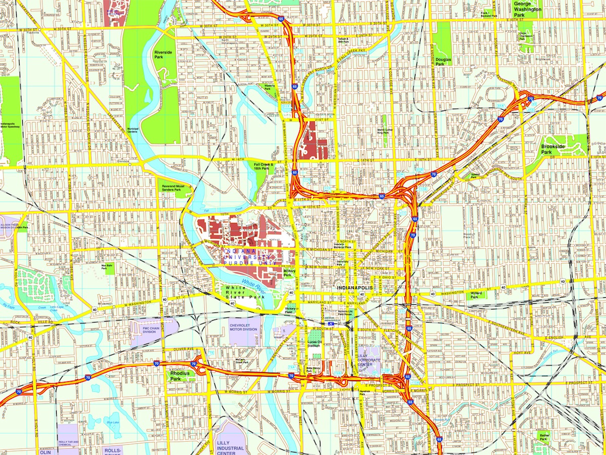 Indianapolis eps map vector
