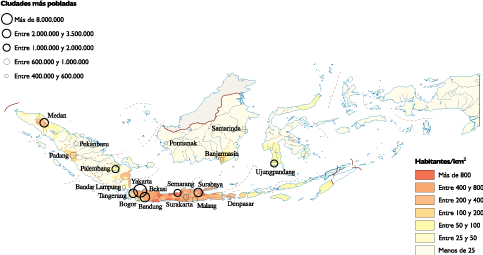 Indonesia Population eps map vector