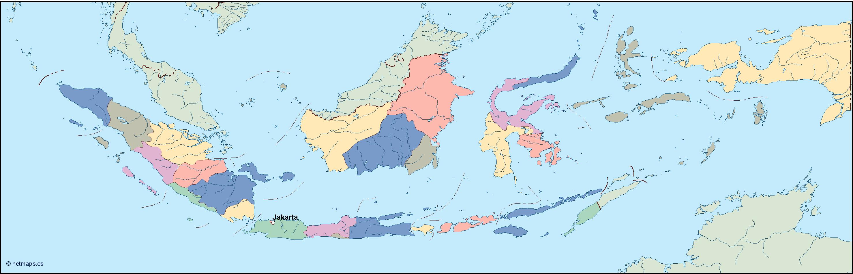Indonesia eps map vector