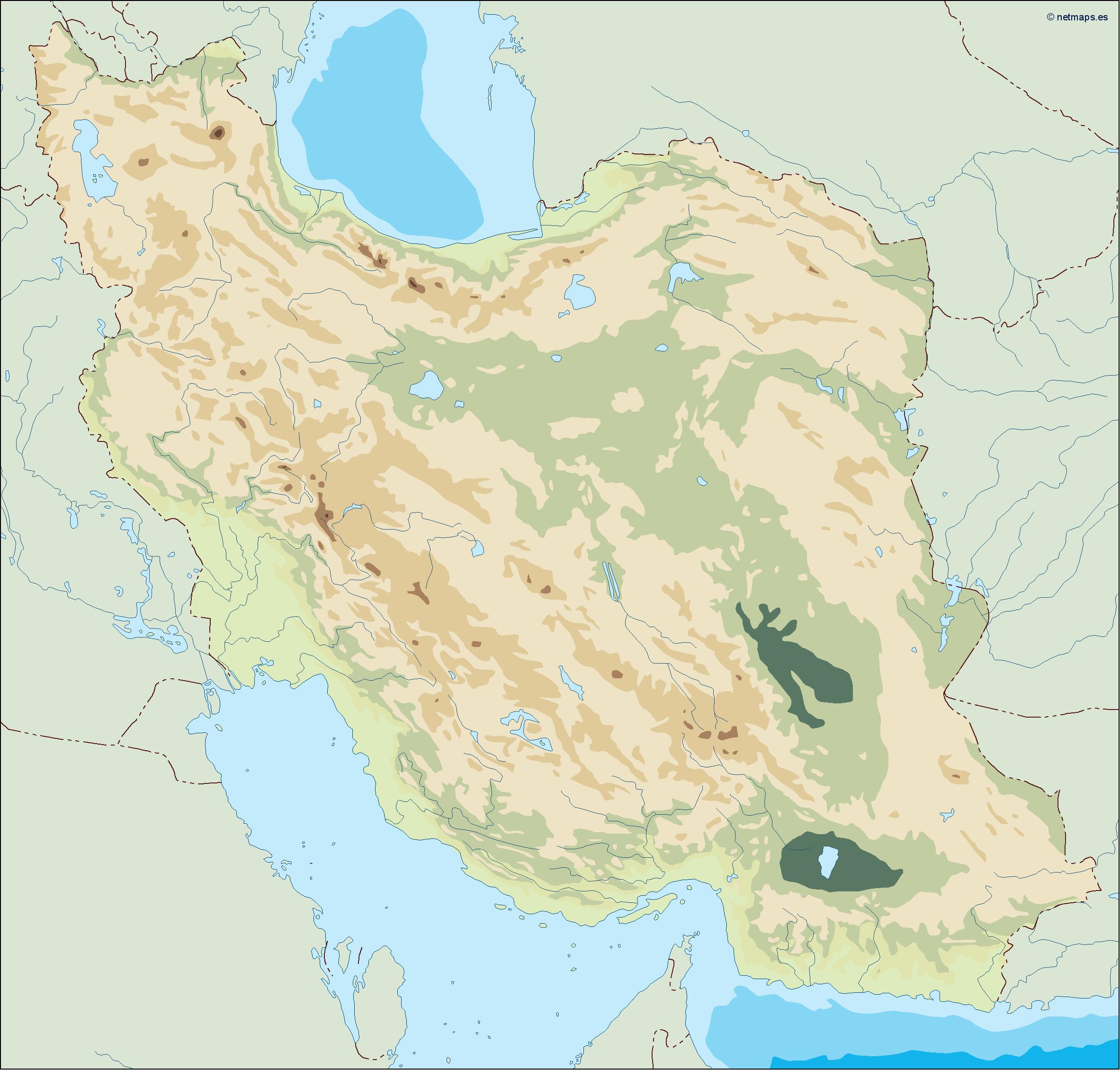 Iran illustrator eps map vector