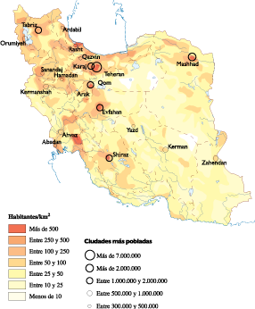Iran Population eps map vector