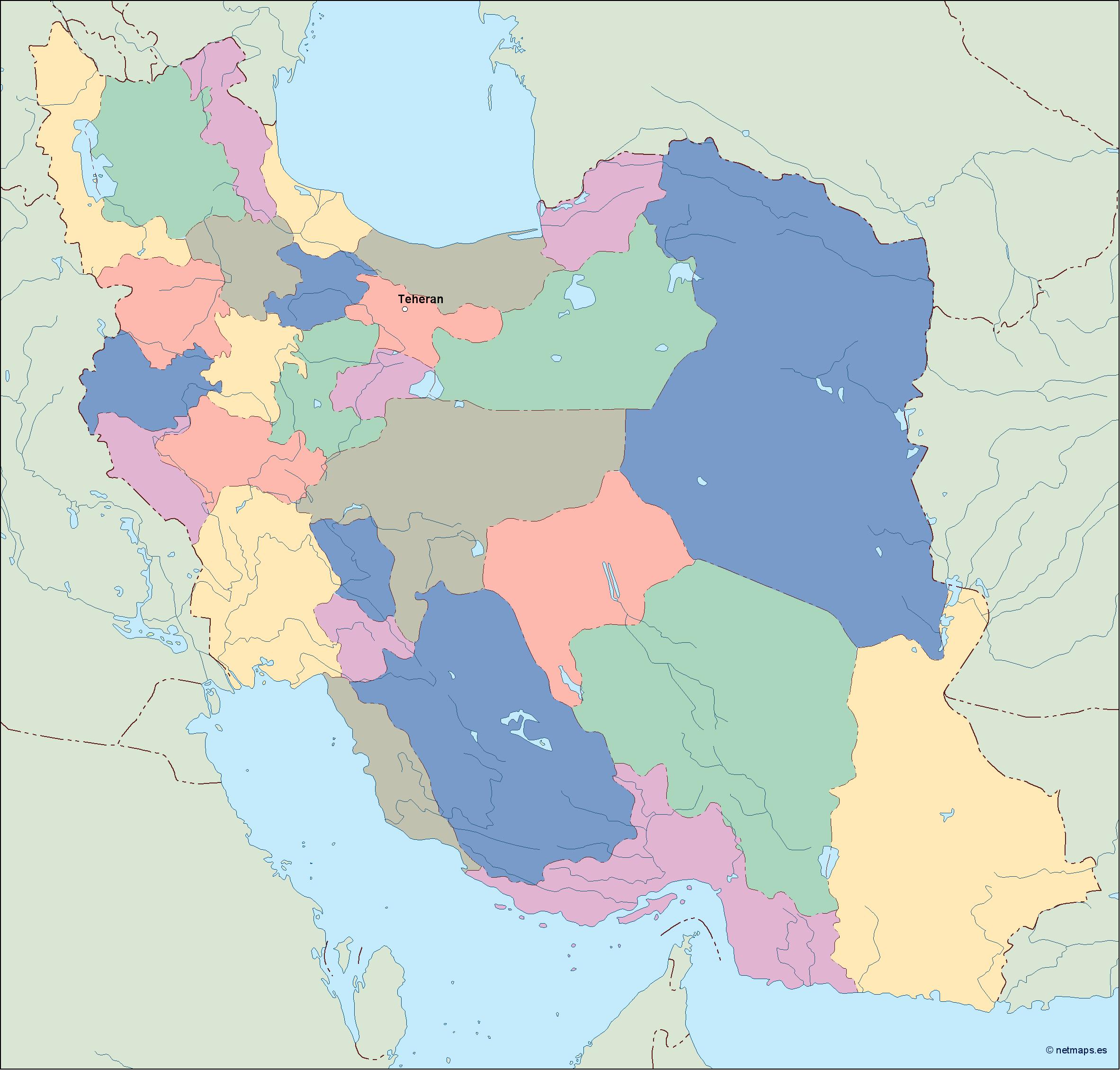 Iran eps map vector