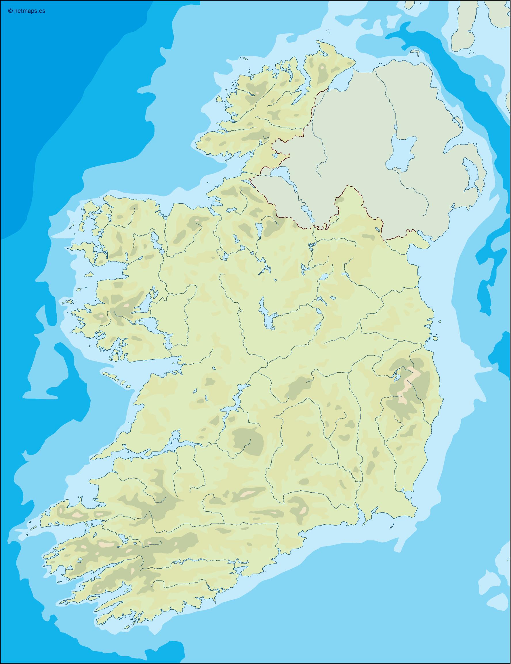 Ireland illustrator eps map vector