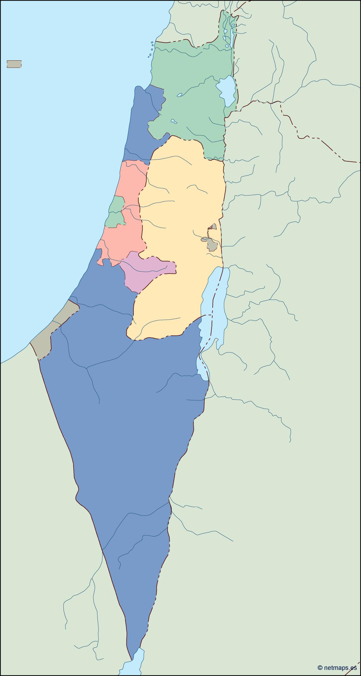 Israel blind eps map vector