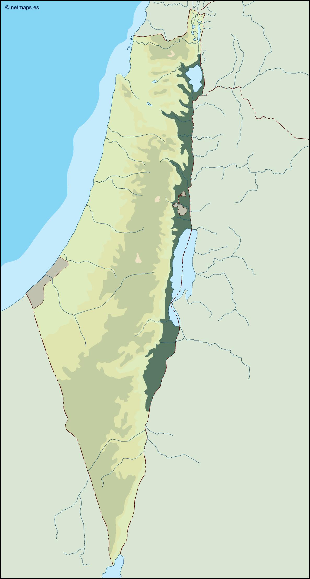 Israel illustrator eps map vector
