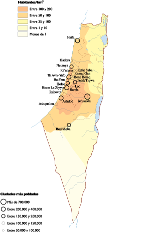 Israel Population eps map vector