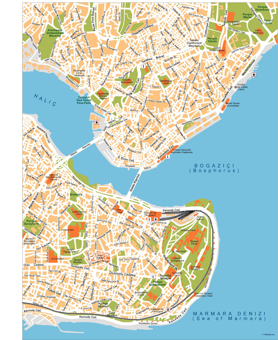 Istanbul Illustrator eps map vector
