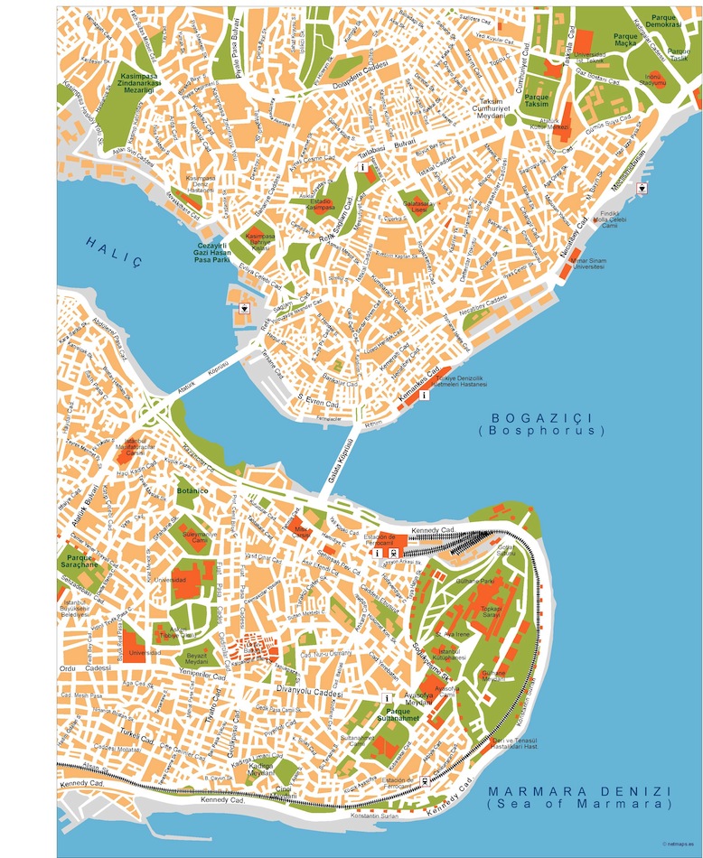 Istanbul eps illustrator vector map