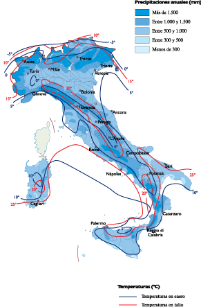 Italy Climate eps map vector