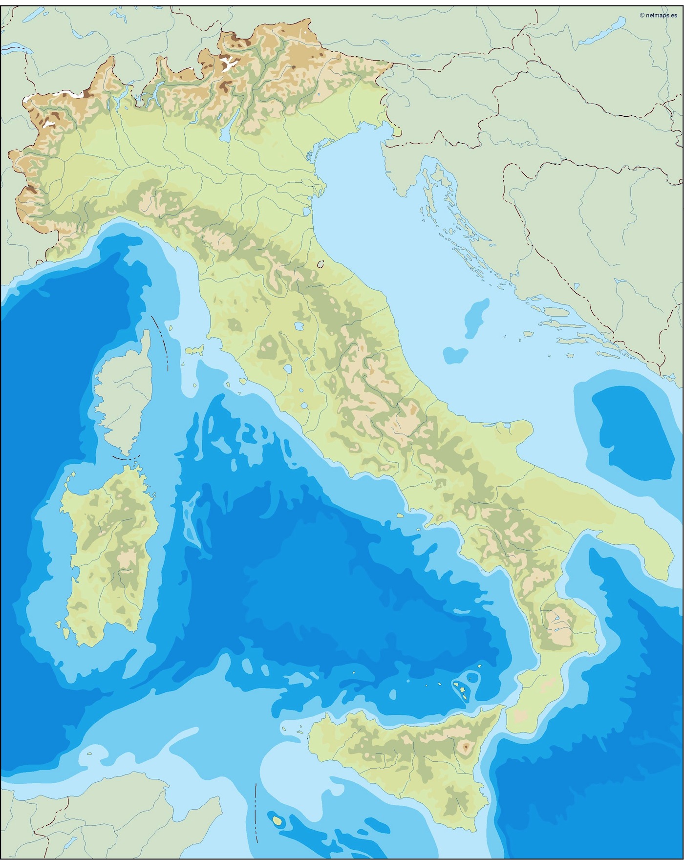 Italy illustrator eps map vector