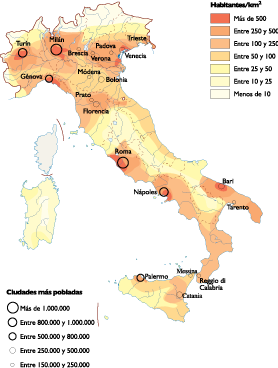 Italy Population eps map vector