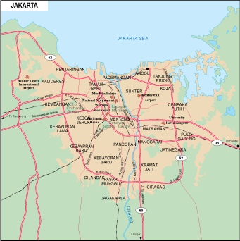 Jakarta eps illustrator city eps map vector
