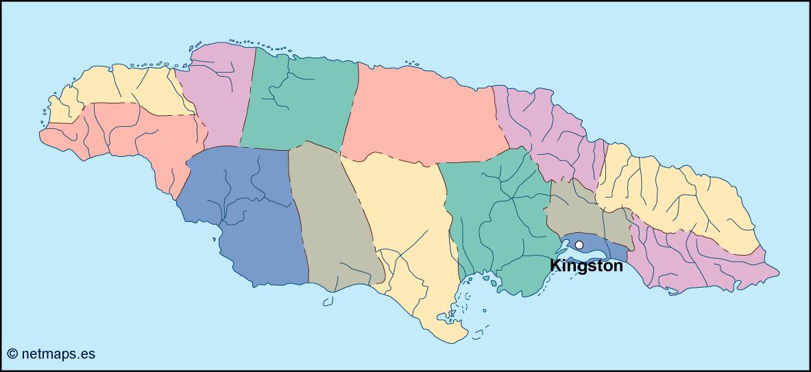 Jamaica eps map vector