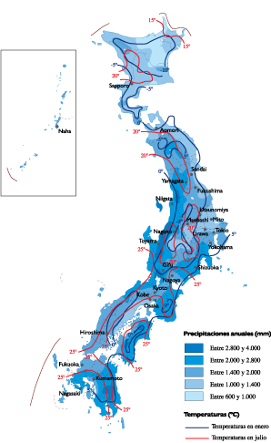 Japan Climate eps map vector