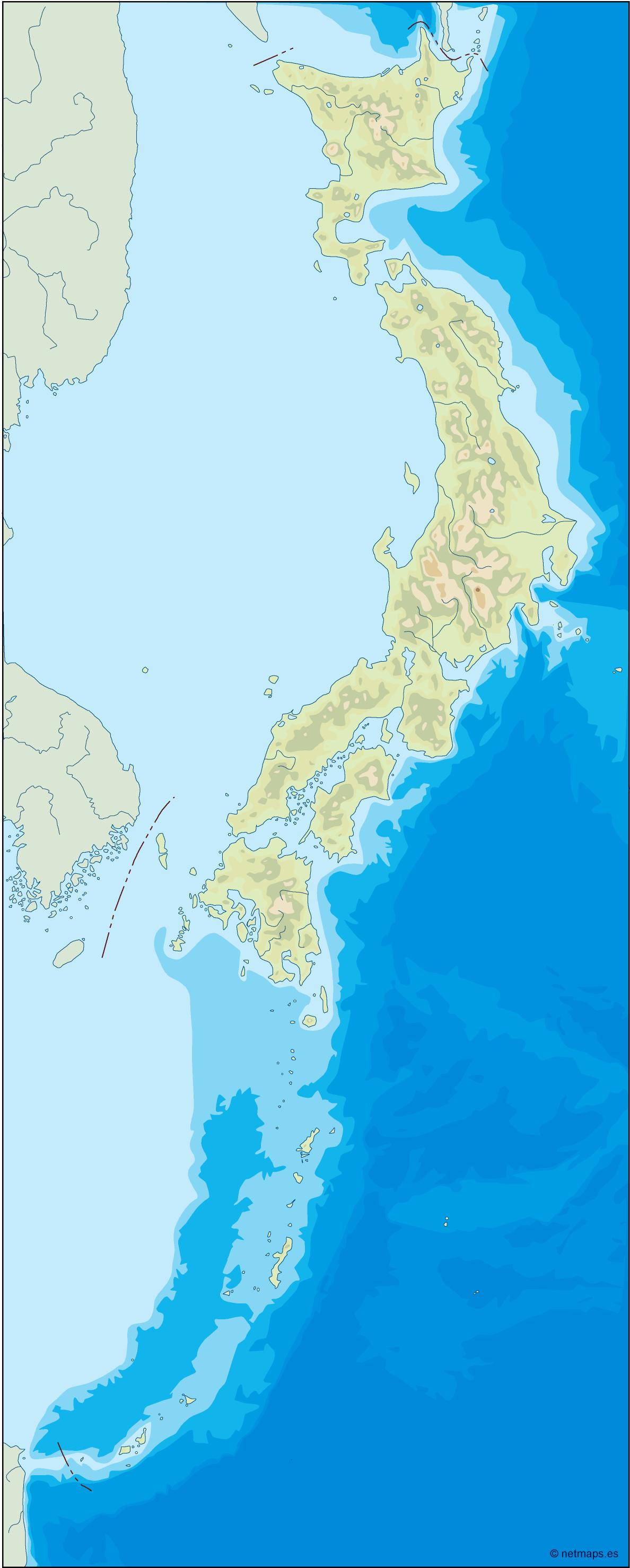 Japan illustrator eps map vector