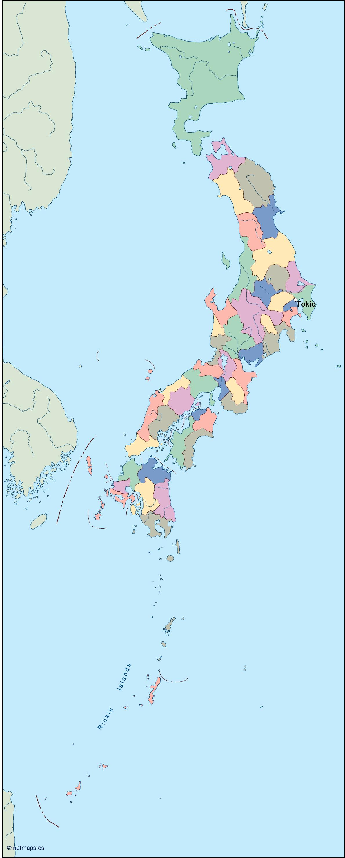 Japan eps map vector