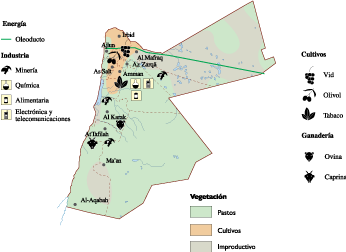 Jordan Economic eps map vector