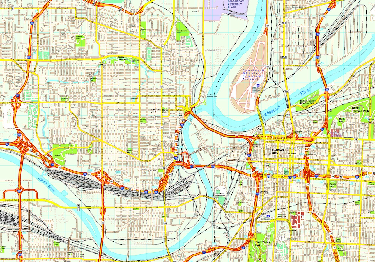 Kansas city eps map vector eps map vector