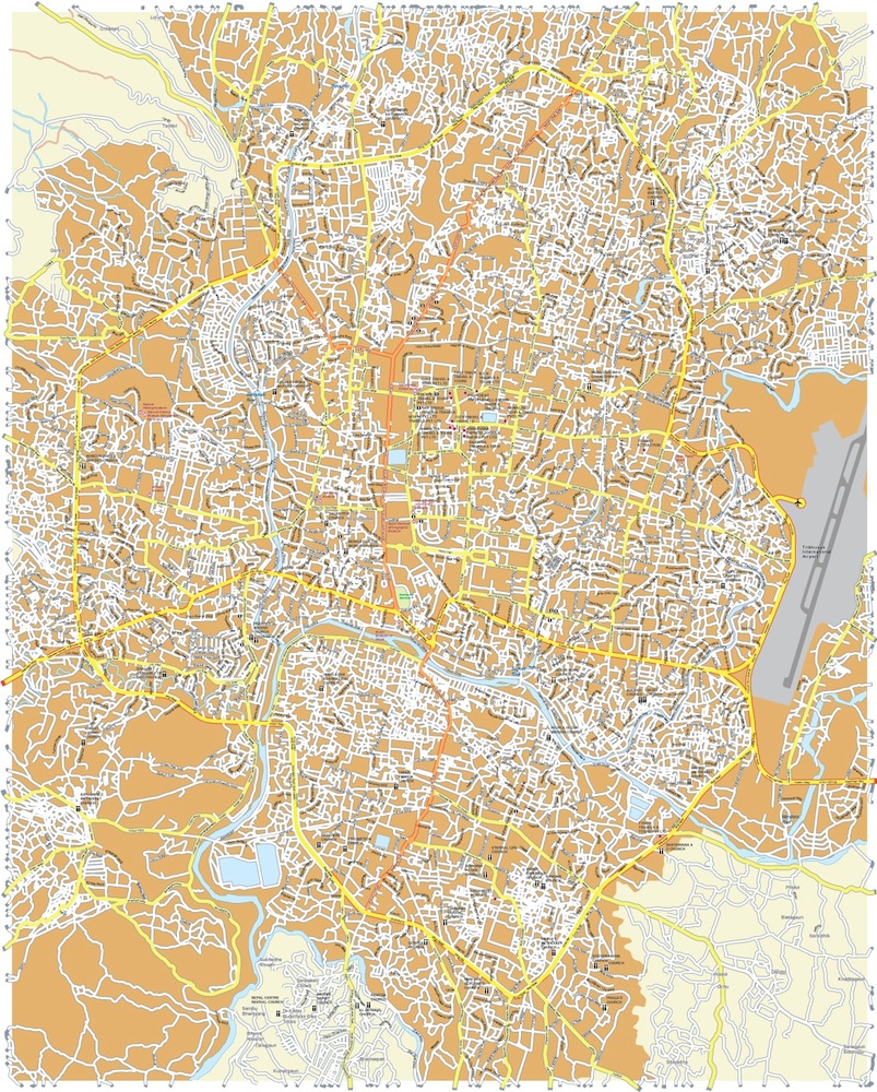 Katmandu eps map vector