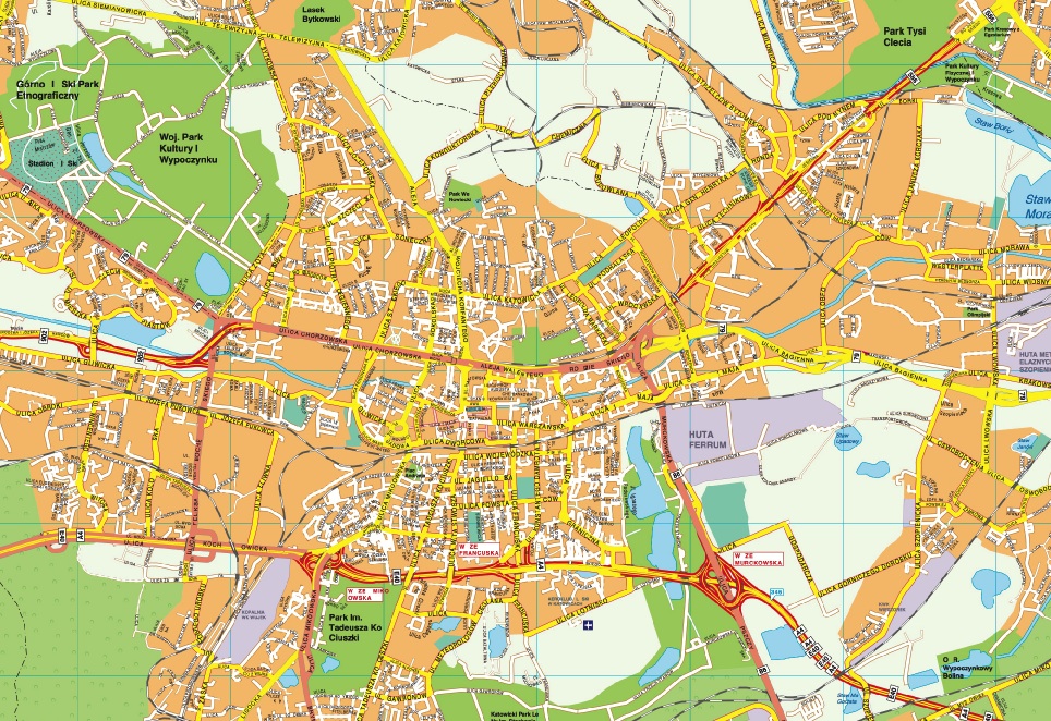 Katowice EPS map vector