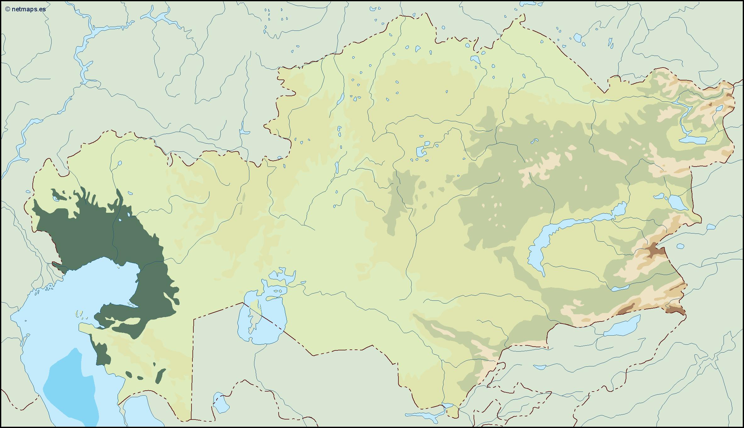Kazajstan illustrator eps map vector