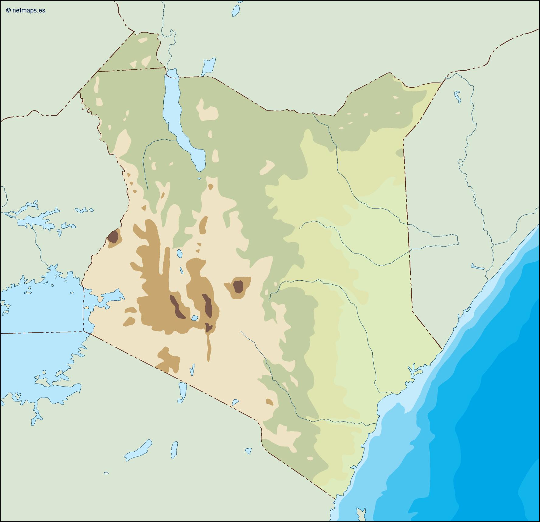 Kenya illustrator eps map vector