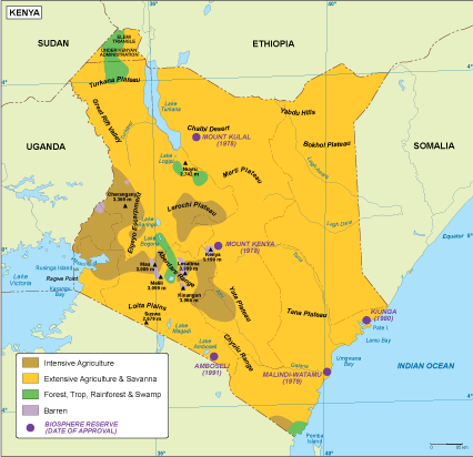 Kenya vegetation eps map vector